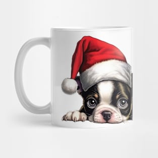 Christmas Peeking Puppy Mug